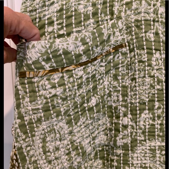 Zara Tribal Quilted Tunic Kaftan Dress with Slits - Picture 3 of 16